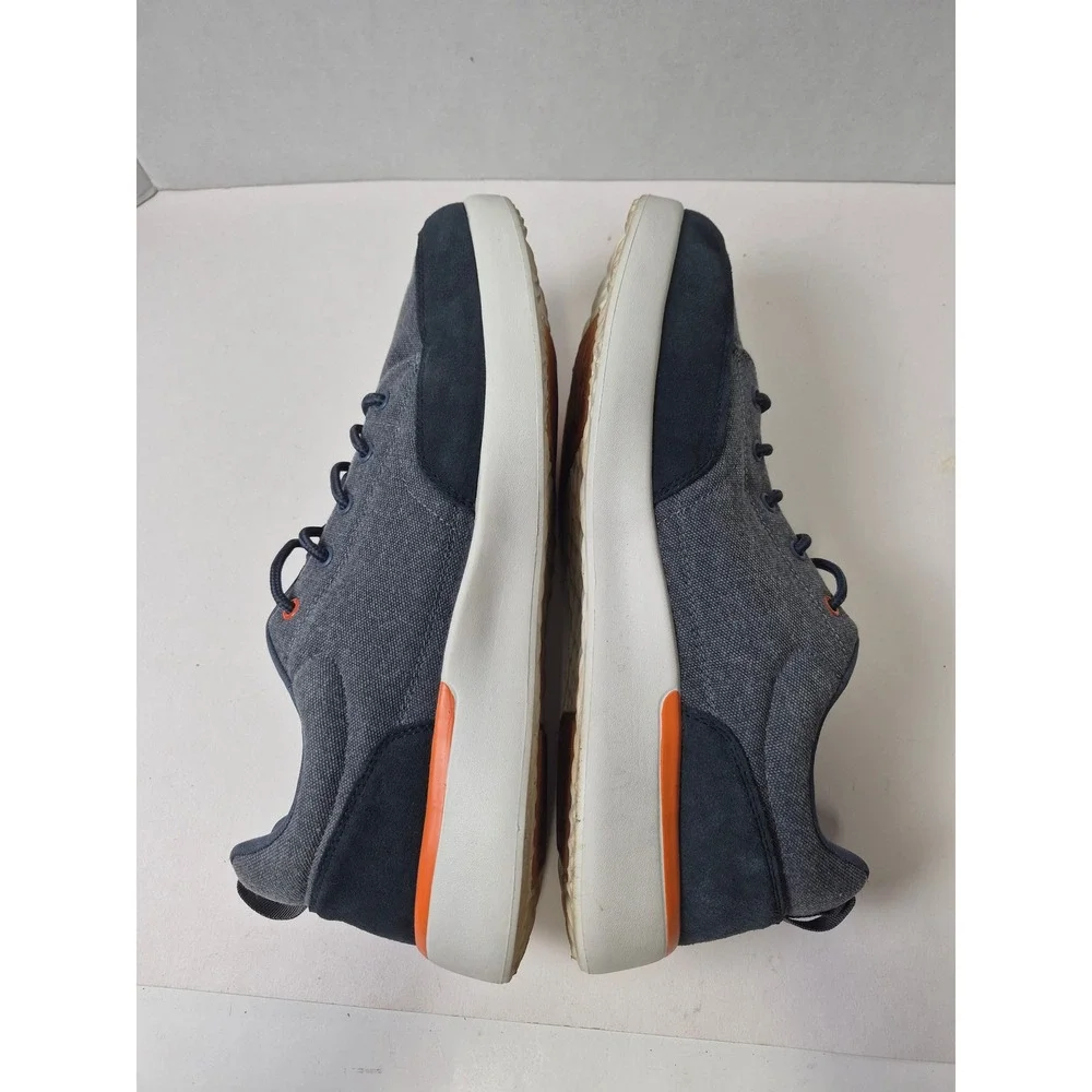 OrthoComfoot Mens ZGBX26B Grey Canvas Navy Suede Sneakers EU 47 US 13 Low Top